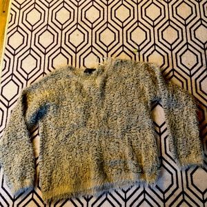 Almond and tan sweater with gold flecks, CL Fever